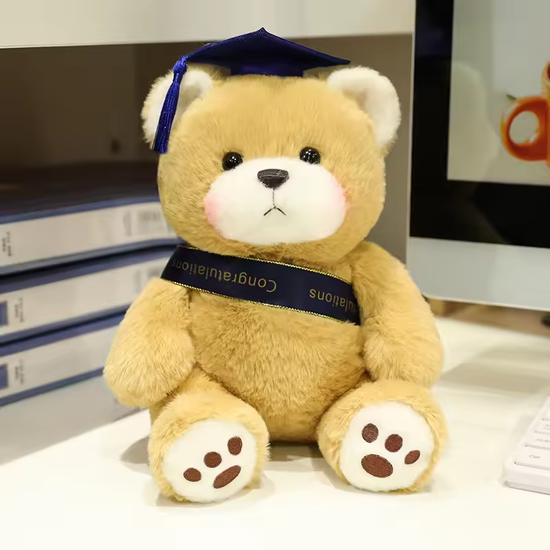Blue Graduation Ribbon Bear Plush