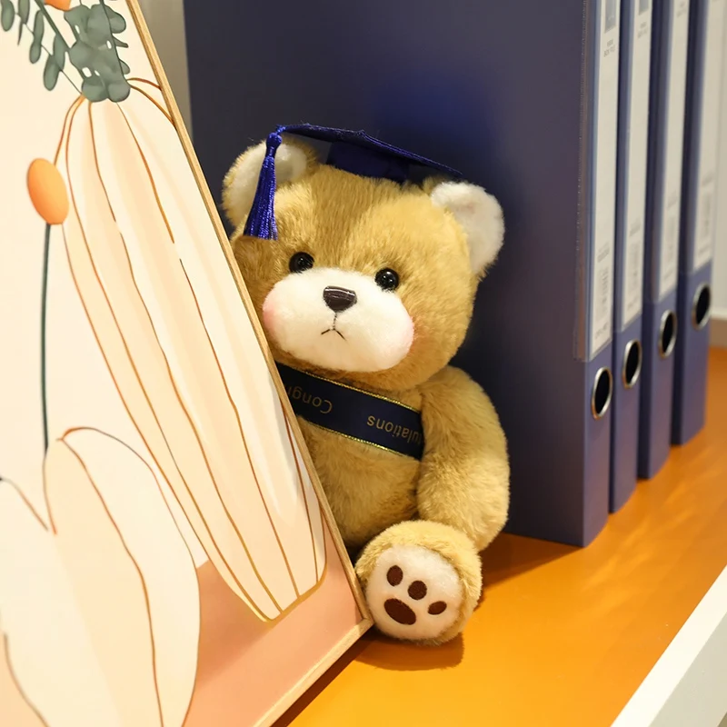 Blue Graduation Ribbon Bear Plush