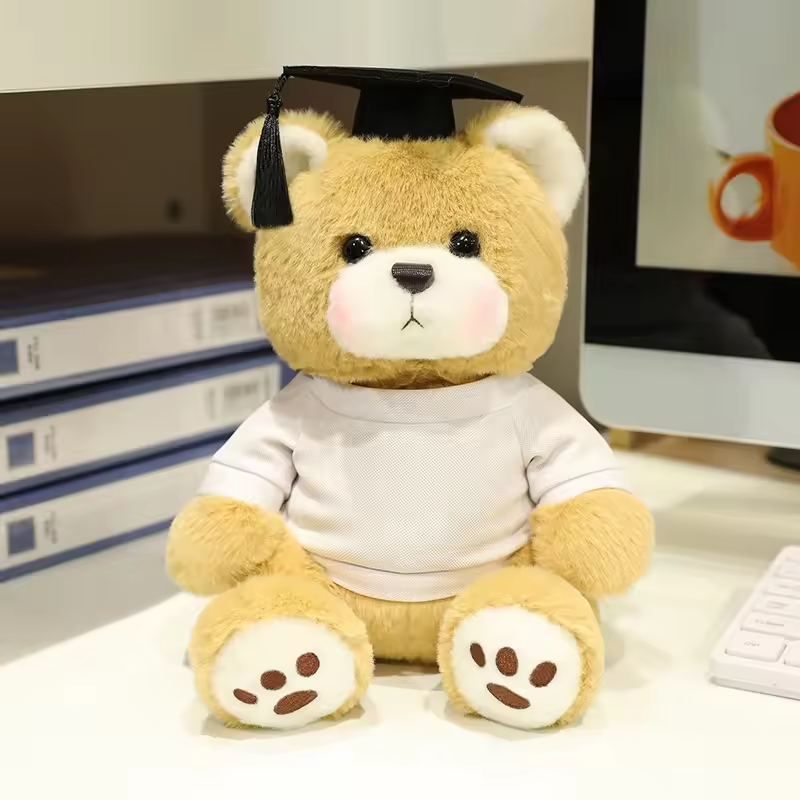 White Shirt Graduation Bear Plush