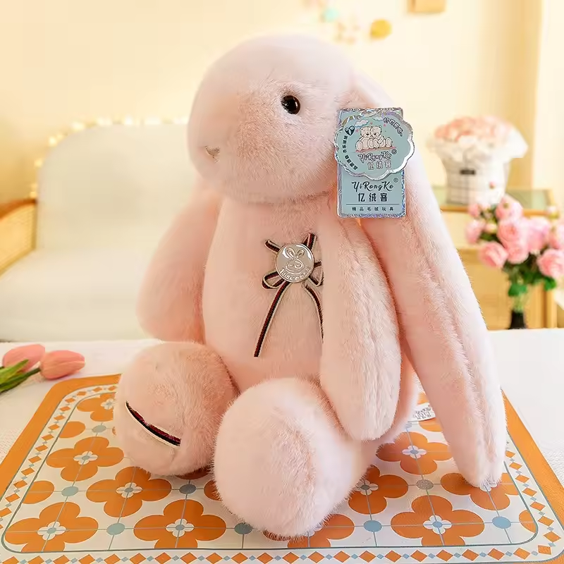 Long Ears Pink Rabbit Plush