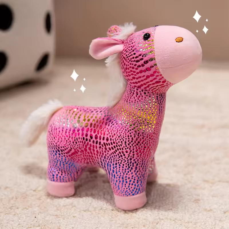 Pink Glittery Horse Plush