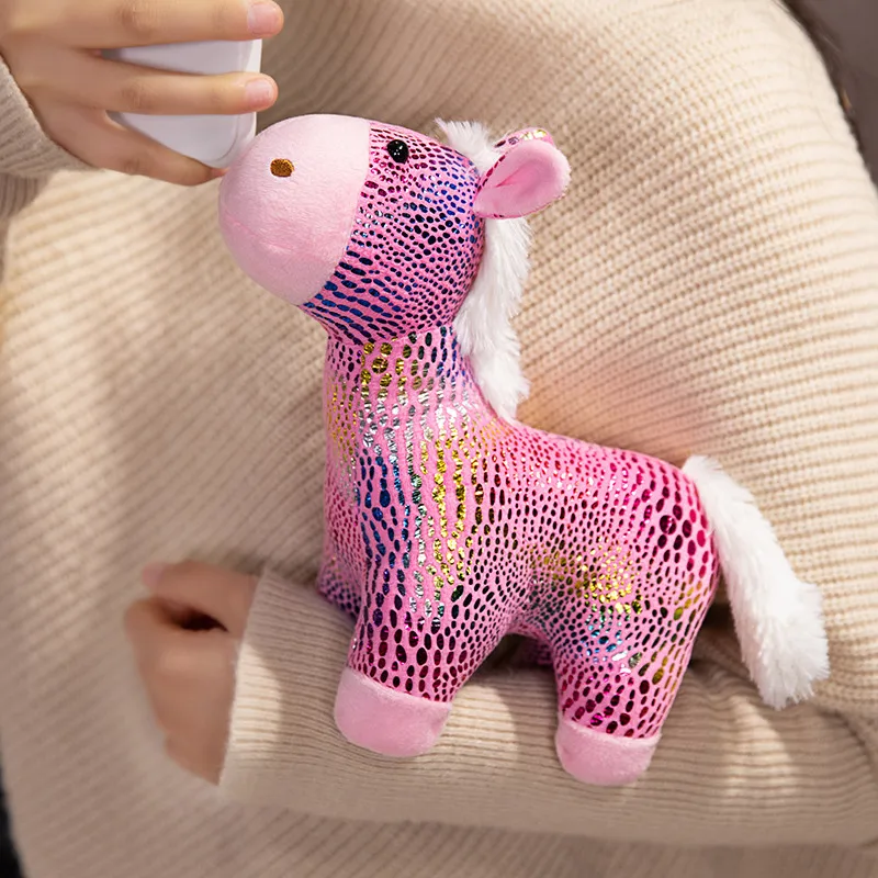 Pink Glittery Horse Plush