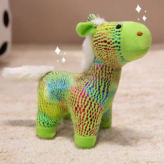Green Glittery Horse Plush