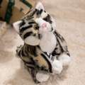Black Stripes White Cat Plush Toy