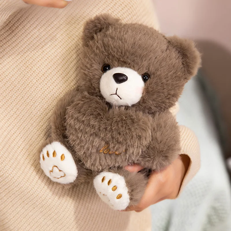 Brown Fuzzy Love Bear Plush Toy