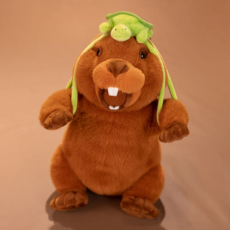 Turtle Back Fluffy Marmot Plush
