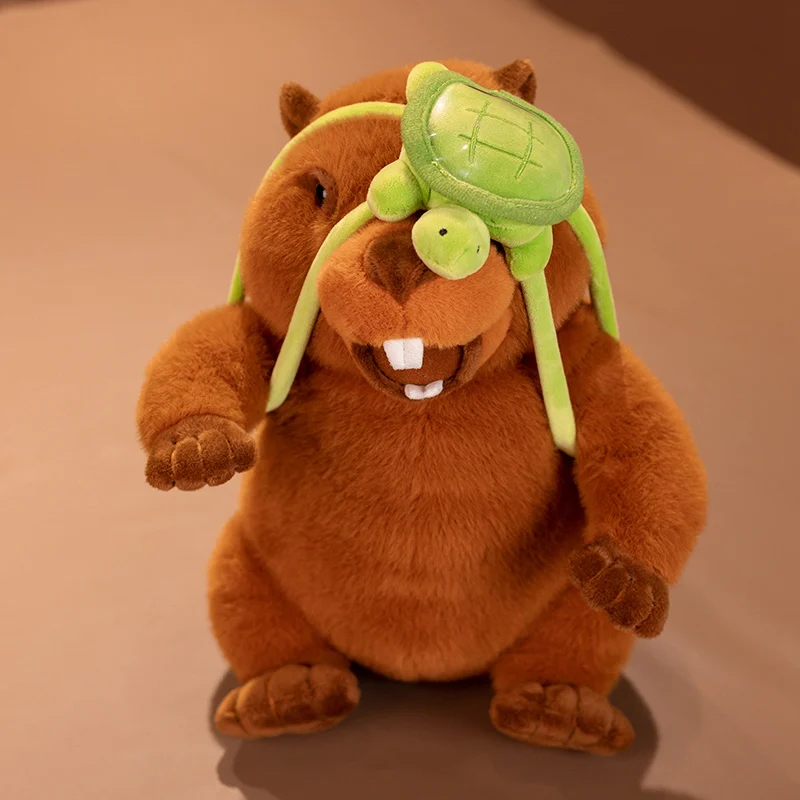 Turtle Back Fluffy Marmot Plush