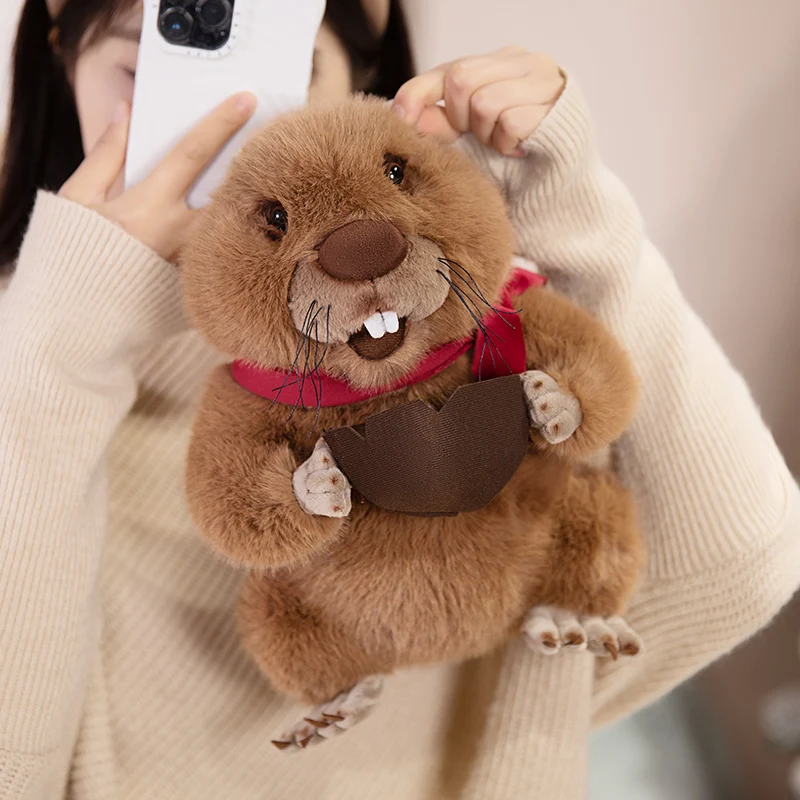 Fluffy Marmot With Bowl Plush