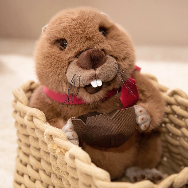 Fluffy Marmot With Bowl Plush
