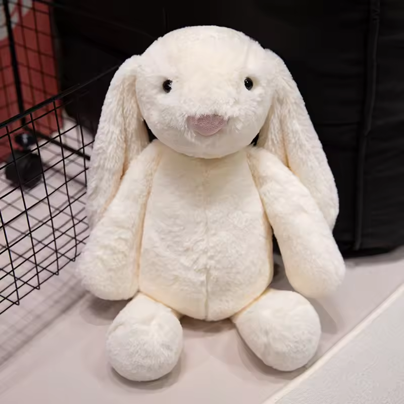 Long Ears Fluffy White Bunny Plush