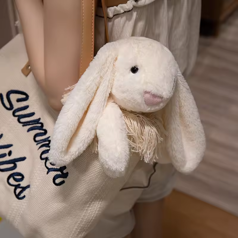 Long Ears Fluffy White Bunny Plush