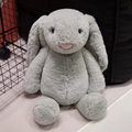 Long Ears Fluffy Grey Bunny Plush