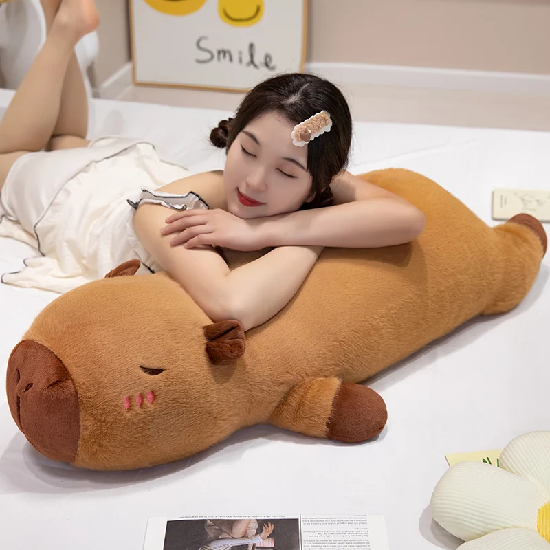 Long Cuddly Capybara Pillow Plush