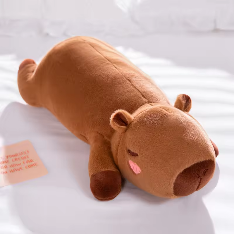 Long Cuddly Capybara Pillow Plush