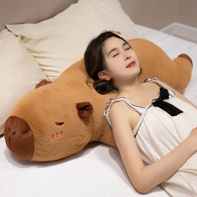 Long Cuddly Capybara Pillow Plush