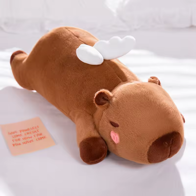 Long Cuddly Capybara With Wings Pillow Plush