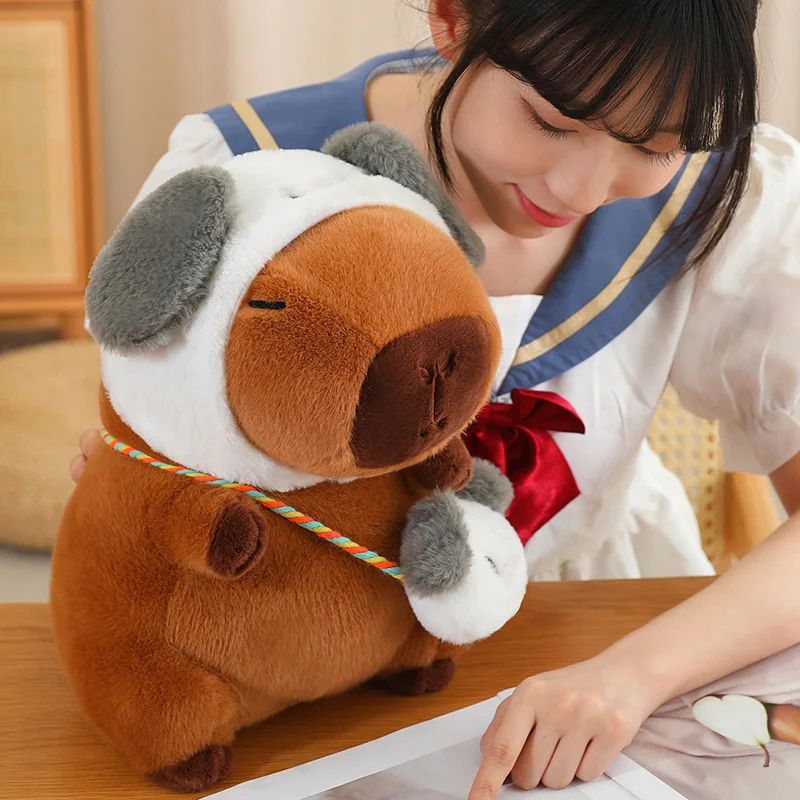 Grey Ears Bunny Headband & Bag Capybara Plush
