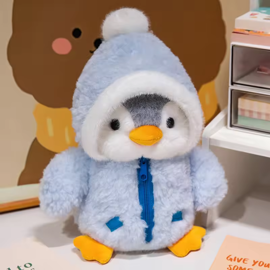Blue Cotton Padded Winter Penguin Plush