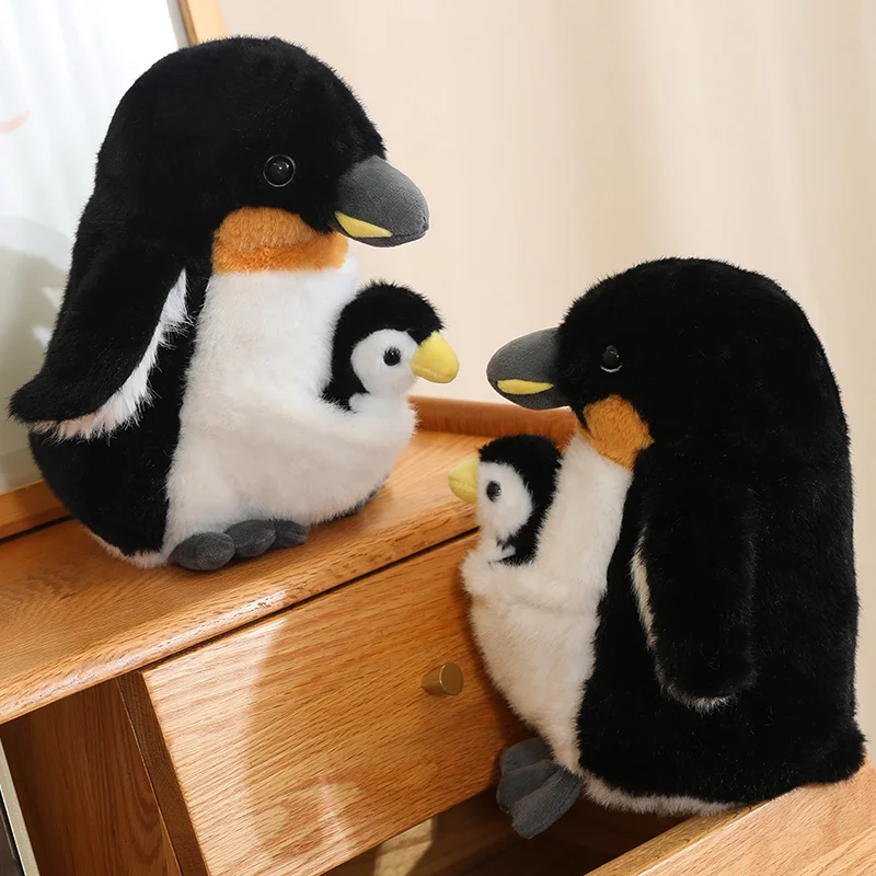 Adorable Mother & Baby Penguin Plush