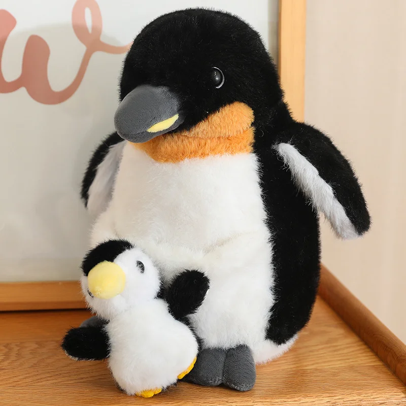 Adorable Mother & Baby Penguin Plush