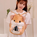 Brown Hamster Eating Seed Fluffy Backpack