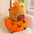 Cute Halloween Pumpkin Capybara Plush
