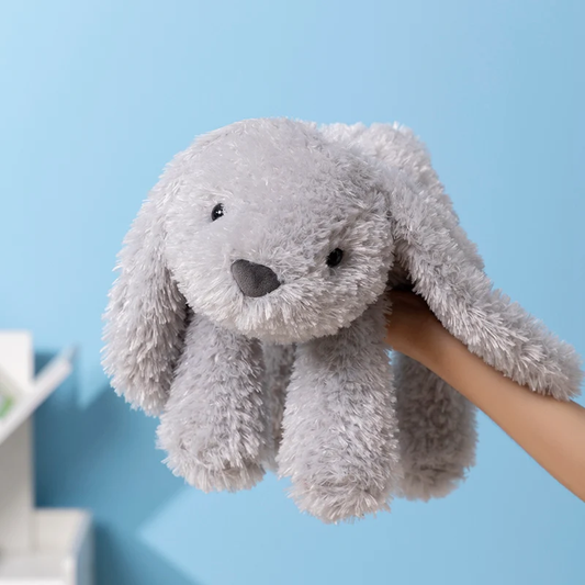 Adorable Grey Rabbit Fluffy Plush