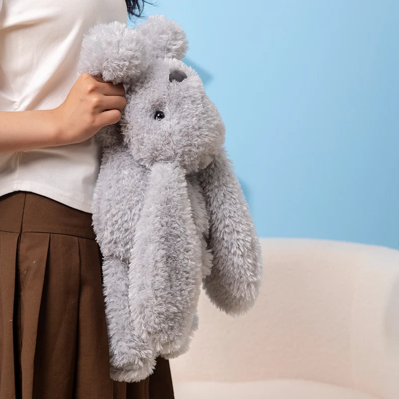Adorable Grey Rabbit Fluffy Plush