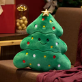 Kawaii Smiling Christmas Tree Pillow Plush