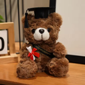 Black Ribbon & Hat Graduating Brown Bear Plush
