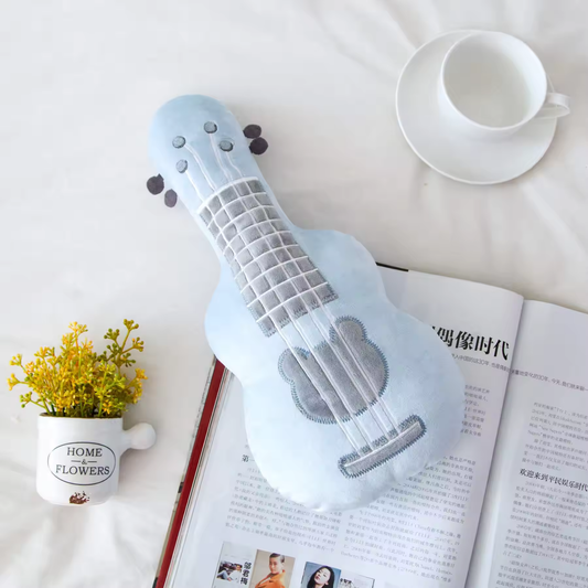Blue Guitar Pillow Plush