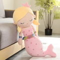 Big Pink Dotted Mermaid Plush