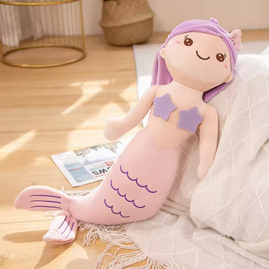 Big Pink & Purple Wavy Mermaid Plush