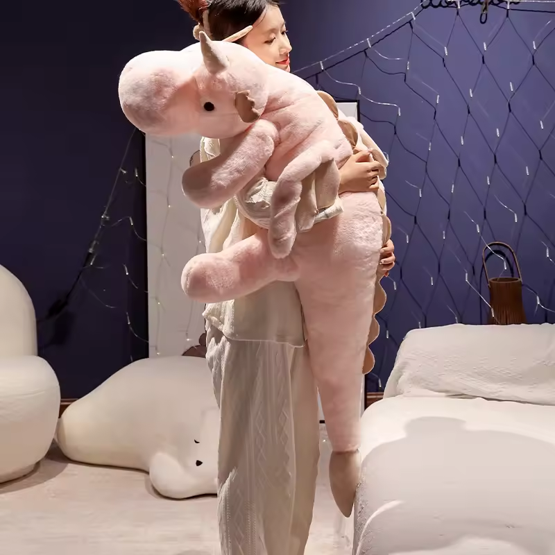 Big Pink Unicorn Dragon Plush