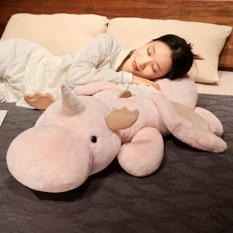 Big Pink Unicorn Dragon Plush