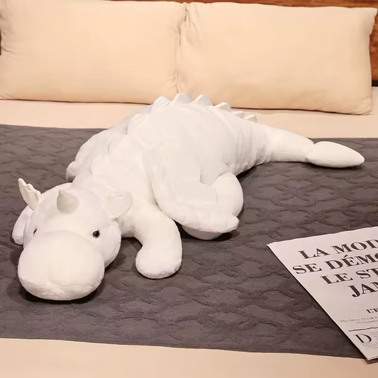 Big White Unicorn Dragon Plush