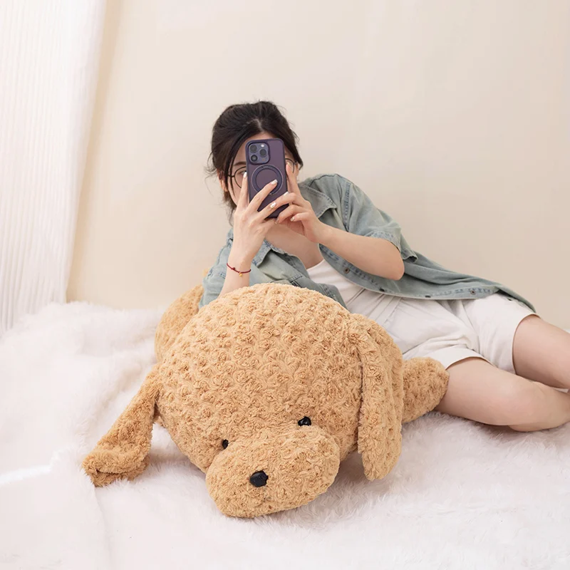 Big Fuzzy Brown Teddy Dog Plush