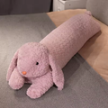 Long Fuzzy Pink Bunny Pillow Plush