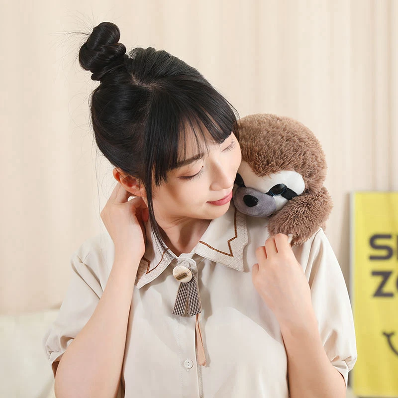 Brown Fuzzy Cute Sloth Plush