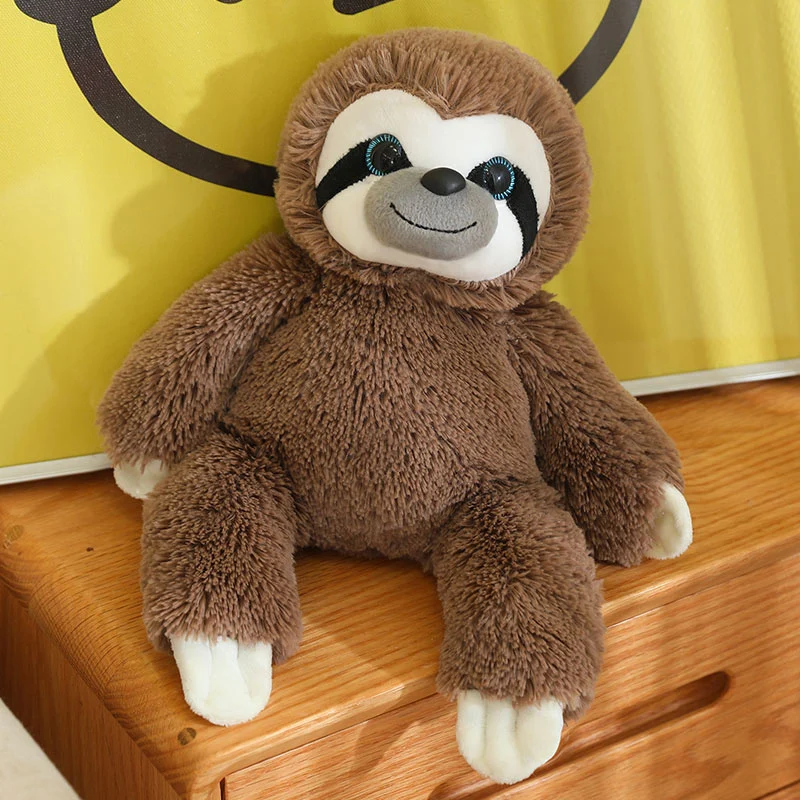 Brown Fuzzy Cute Sloth Plush