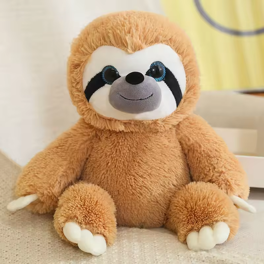 Light Brown Fuzzy Cute Sloth Plush