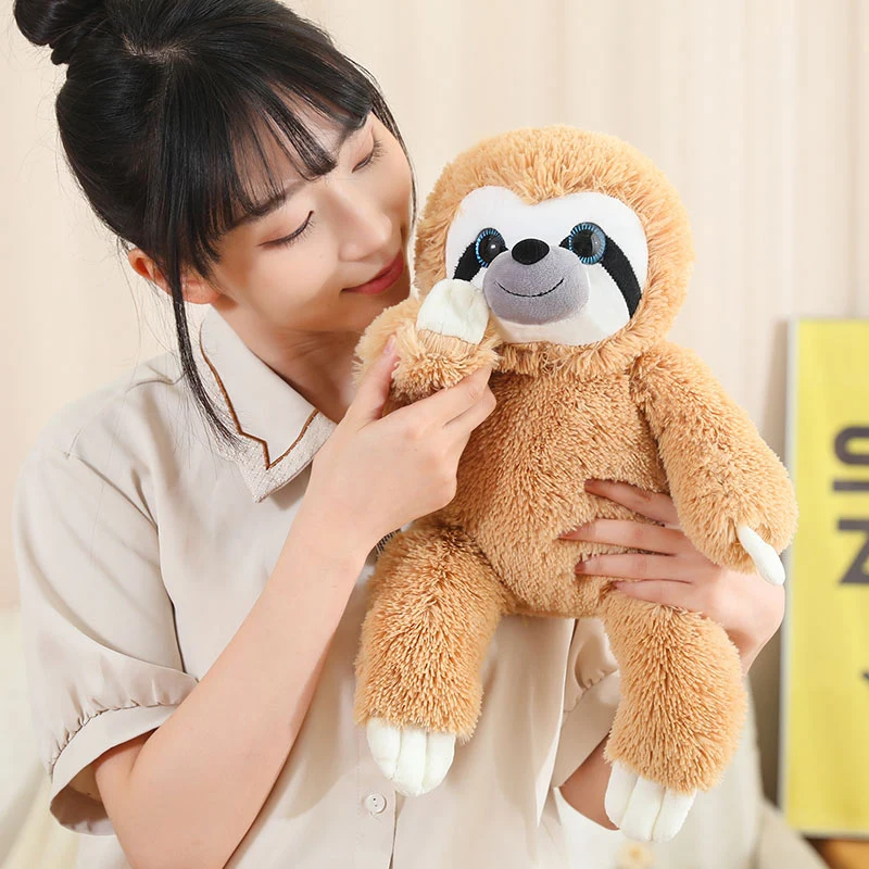 Light Brown Fuzzy Cute Sloth Plush