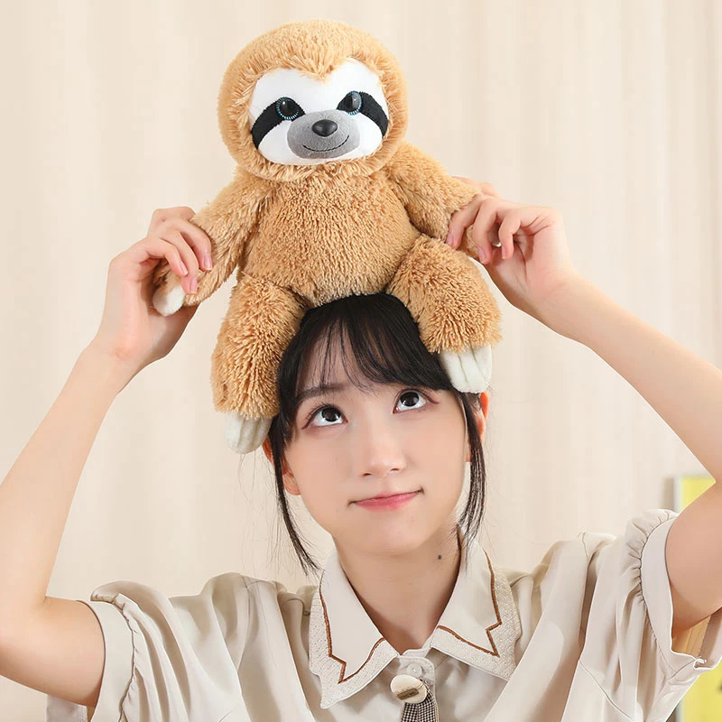 Light Brown Fuzzy Cute Sloth Plush