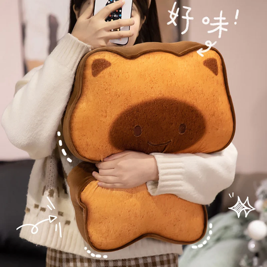 Dark Brown Butter Biscuit Happy Cat Plush