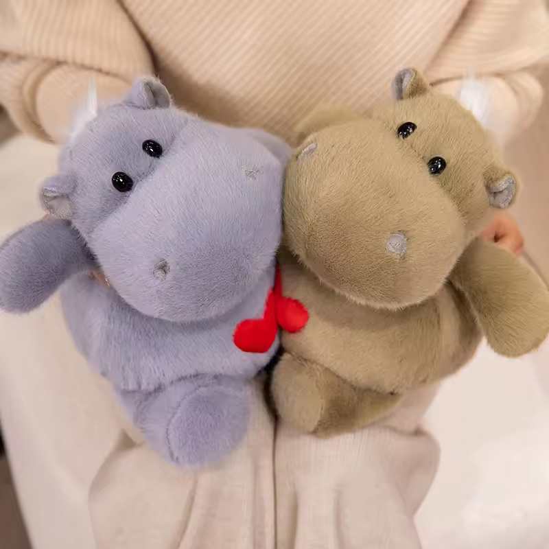 Duo Fluffy Love Hippo Plush