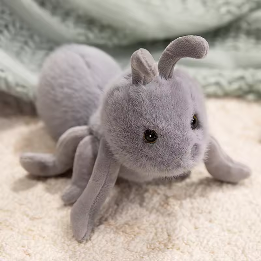 Grey Fuzzy Ant Plush Toy