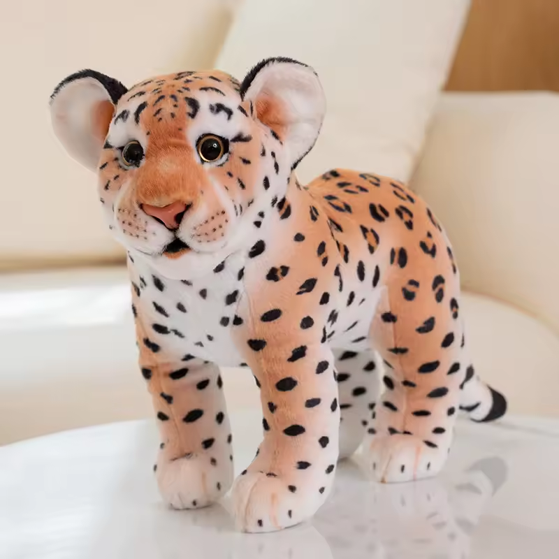 Adorable Lifelike Leopard Plush Toy