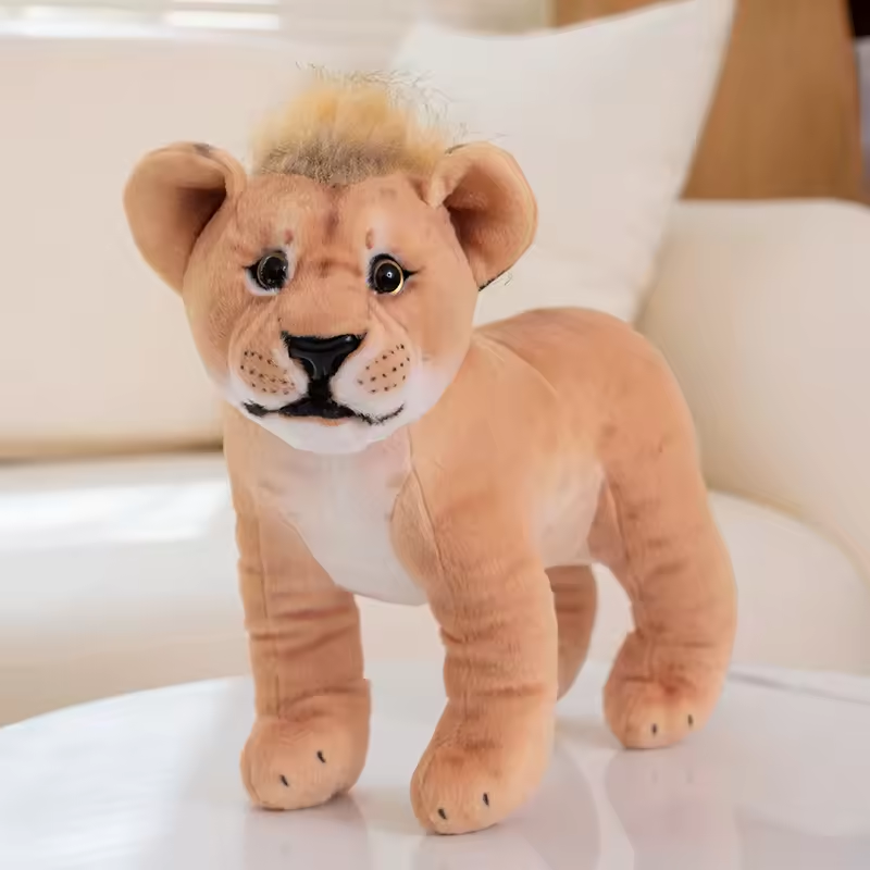 Adorable Lifelike Lion Cub Plush