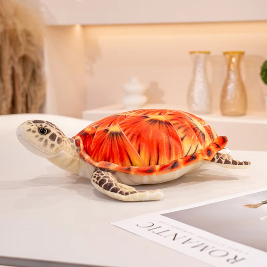 Orange & Brown Sea Turtle Plush