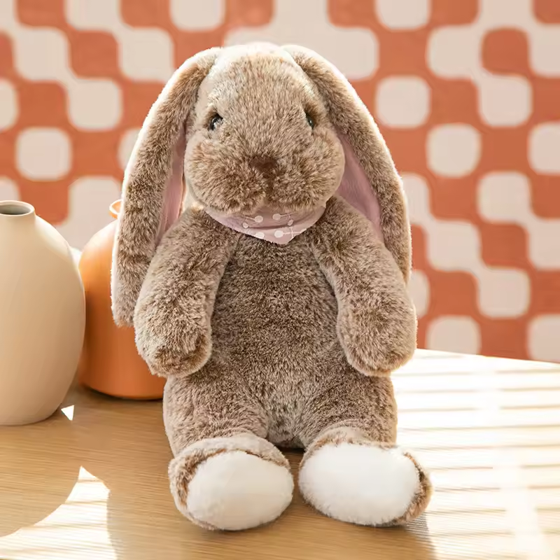 Soft Fluffy Brown Bunny Plush
